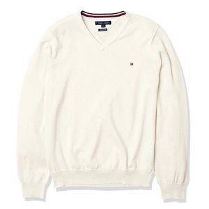 NWOT Tommy Hilfiger Cream V Neck Sweater